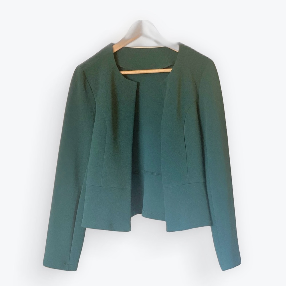Green SHEIN Business Casual Blazer